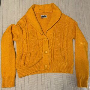Anthropologie Pilcro Mango Yellow Cardigan, Size M